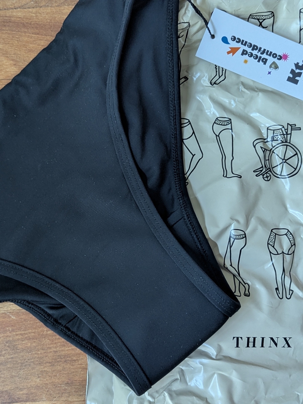 Kt by Thinx Black Period Swim Bikini Bottom - XS